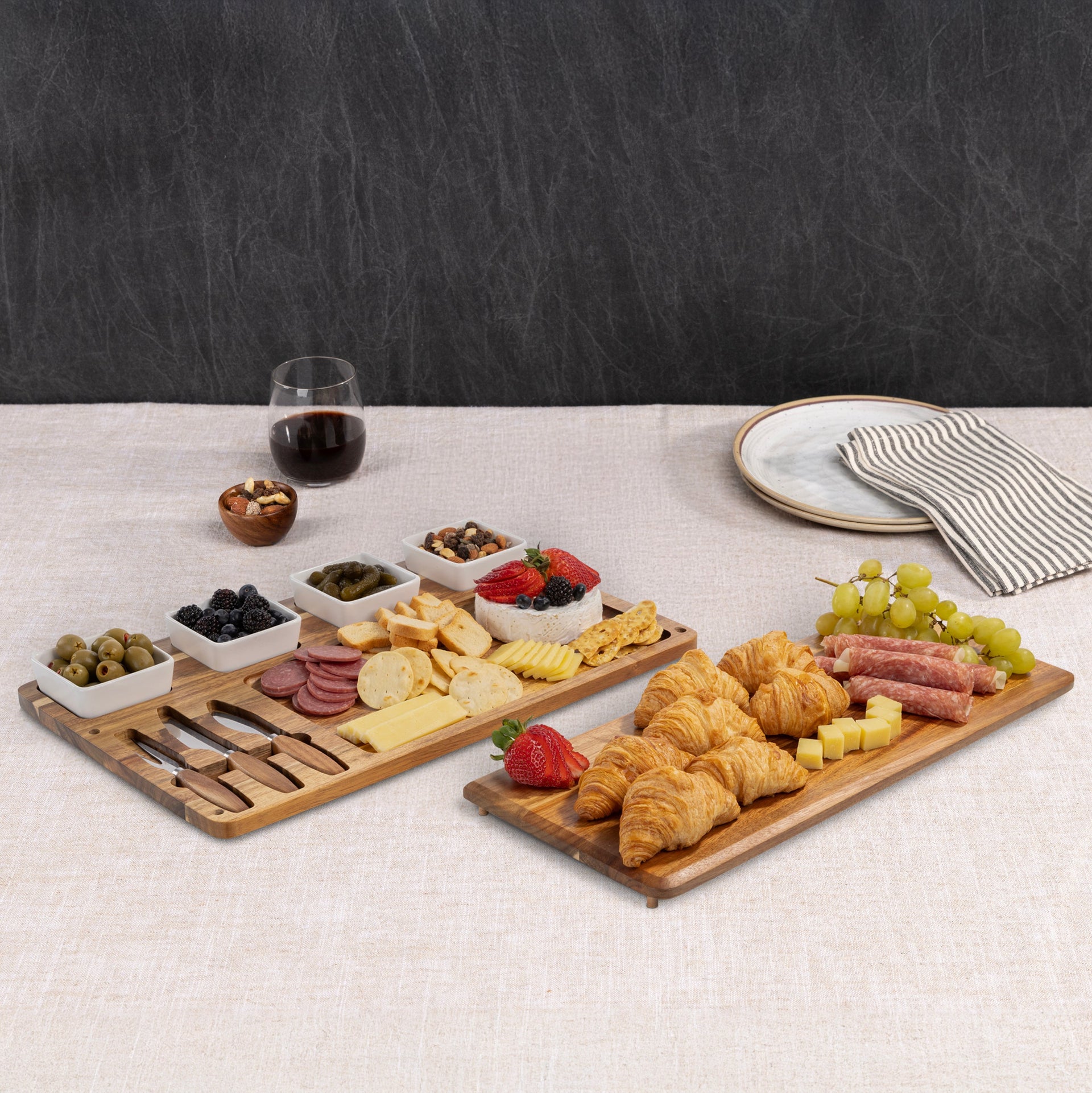 Picada Tapas & Cheese Board Set with Dip Bowls Picnic Time Family of Brands