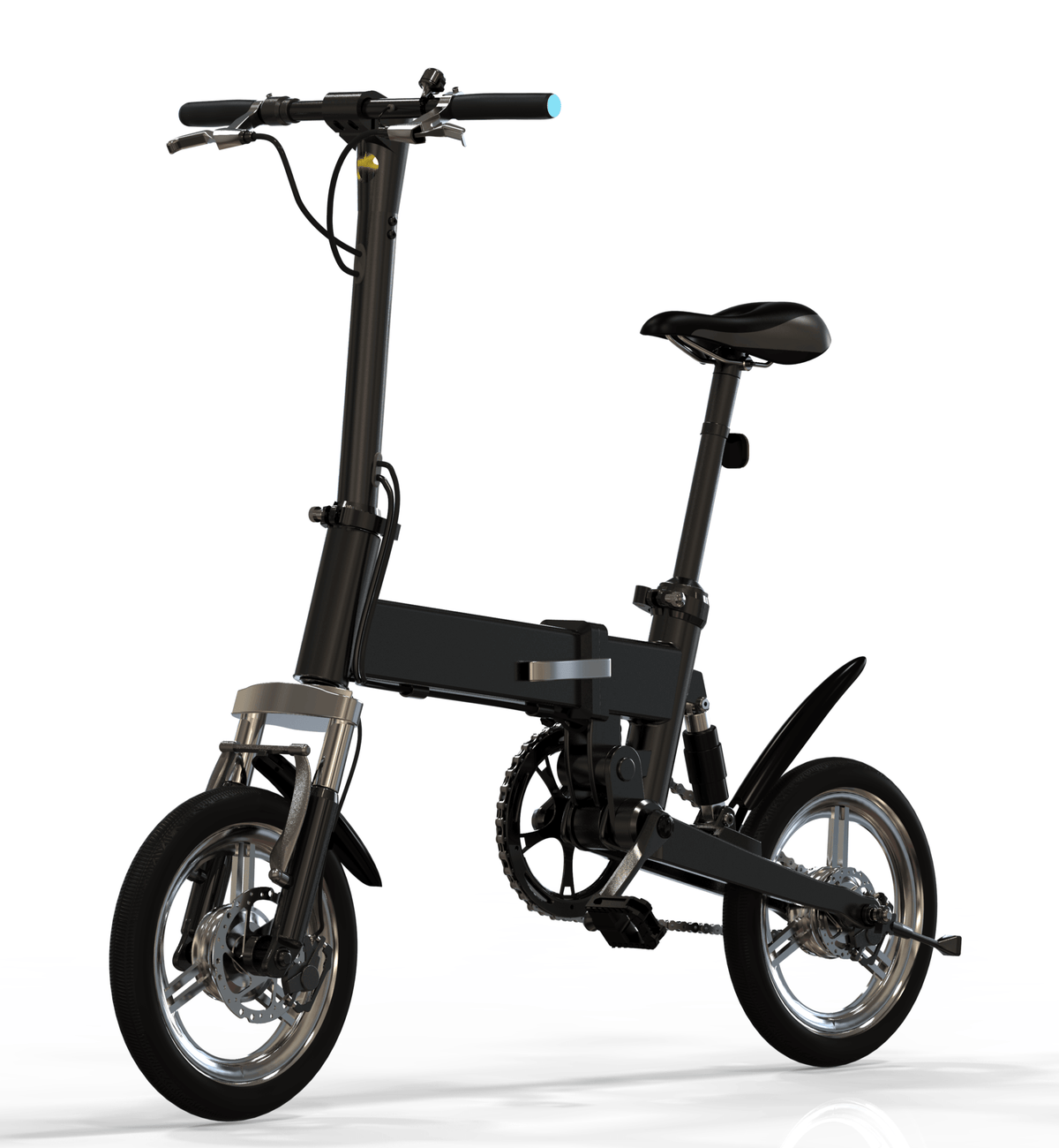 GlareWheel 16'' Folding Electric City Bike X3 Black