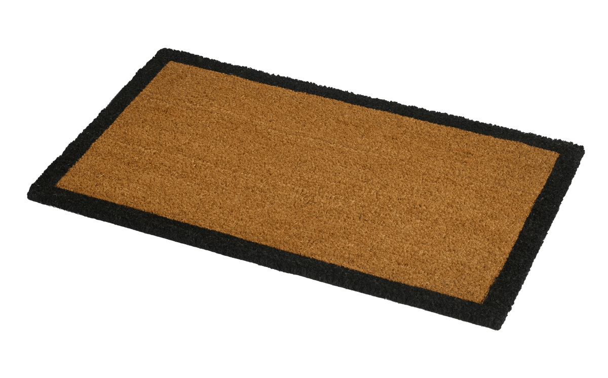 Black Border Coir Doormat