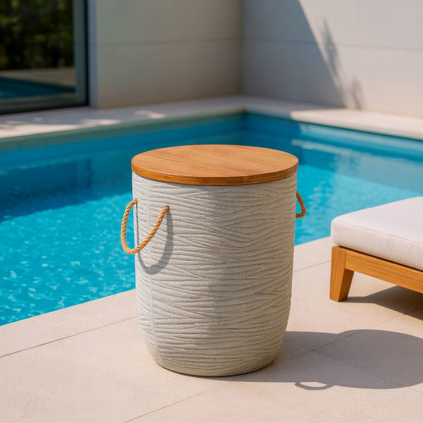 Biban Side Table Natural & Gray