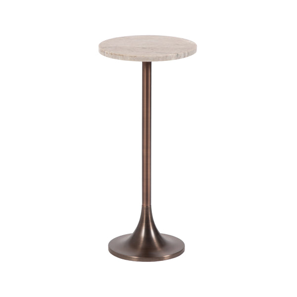 Baronet Round Marble and Metal Table