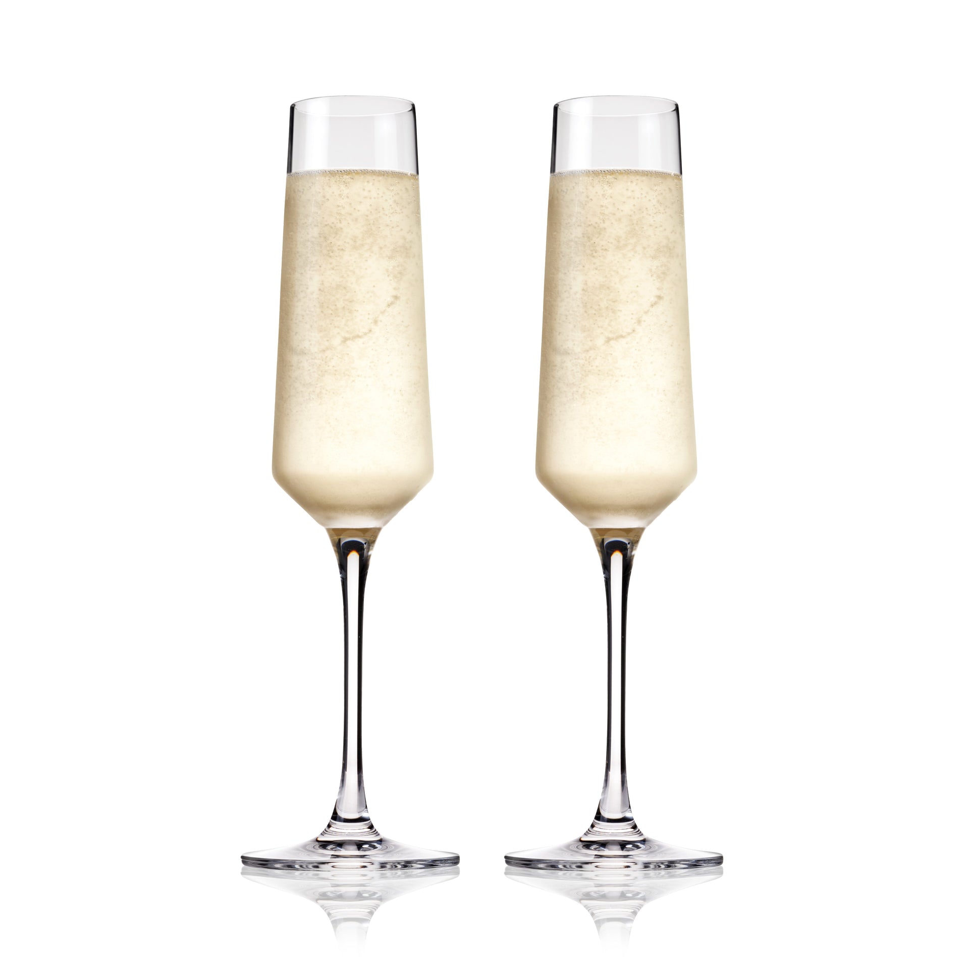 Raye Angled Crystal Champagne Flutes Set of 2