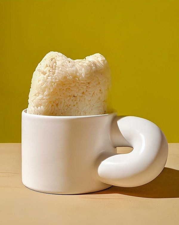 Handmade XXXL Ceramic Chubby Mug - Unique Cute Large Mug for Coffee & Tea