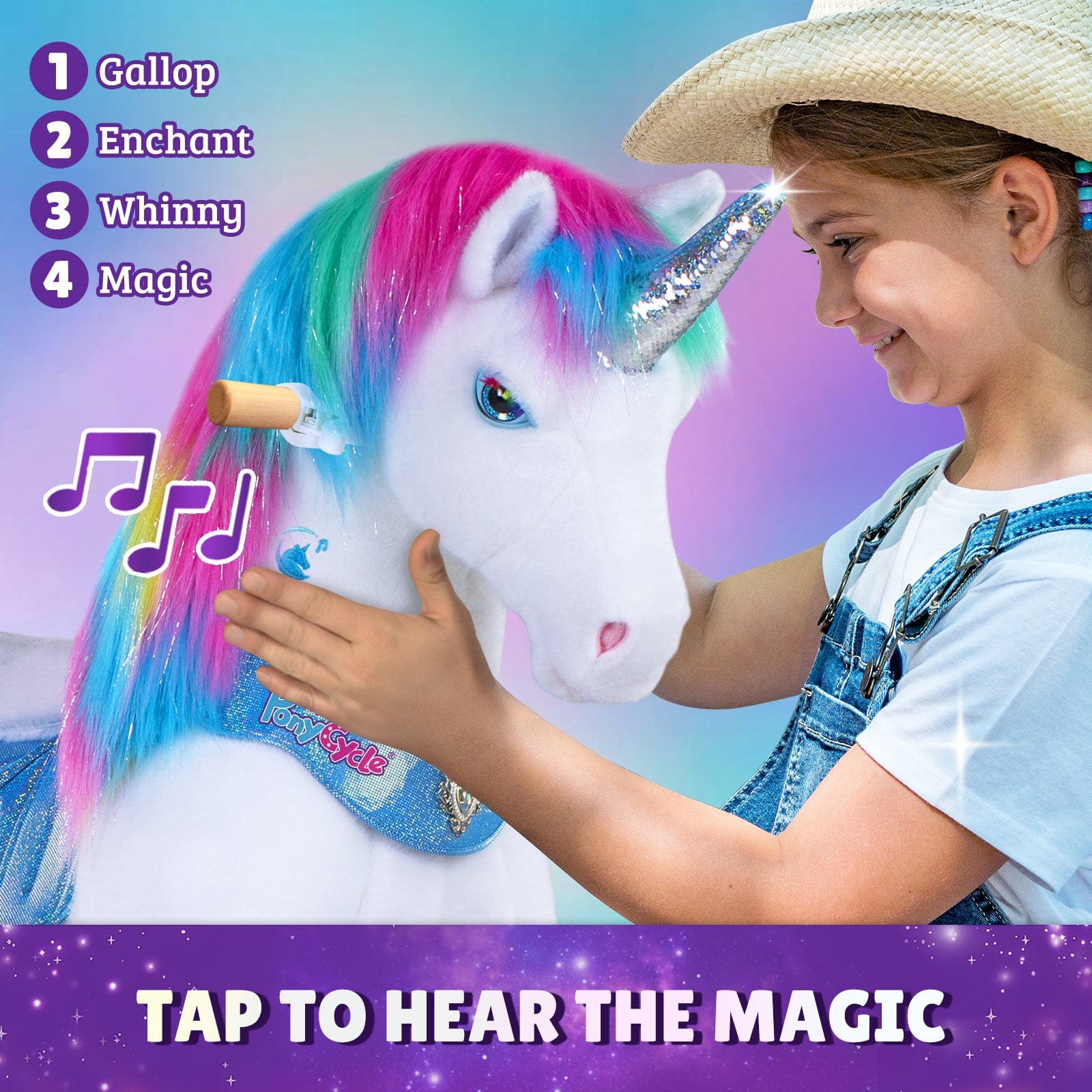 Model Y® Unicorn Ride-On Toy Age 3–4 – Rainbow