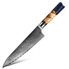 Yamato Chef knife with Exotic Olive Burl Wood & Honeycomb Composite Handle