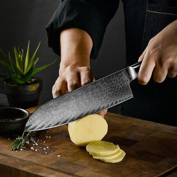 Yamato Damascus Chef Knife with Olive Wood & Resin Handle