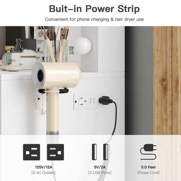Vektaya US-VD001 Bedroom Makeup Vanity desk with LED Mirror, 5 Drawers