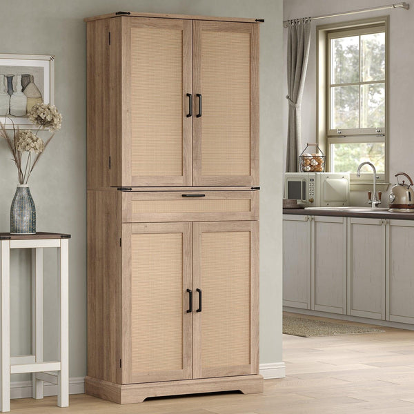 72'' Tall Kitchen Storage Pantry Cabinet - Vektaya