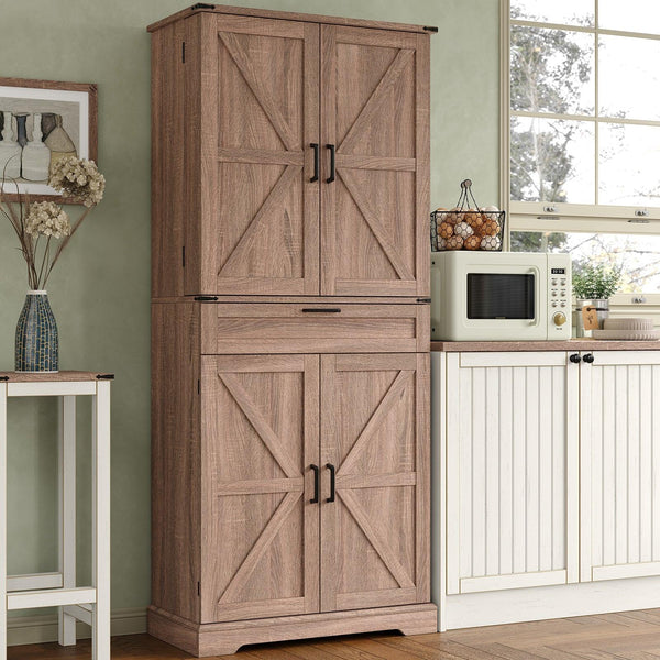 72'' Tall Kitchen Storage Pantry Cabinet - Vektaya