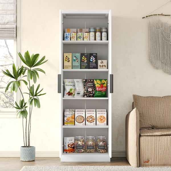 Yanosaku SC002 71'' Tall Storage Cabinet, 5-Tier Fluted Yanosaku Sotre