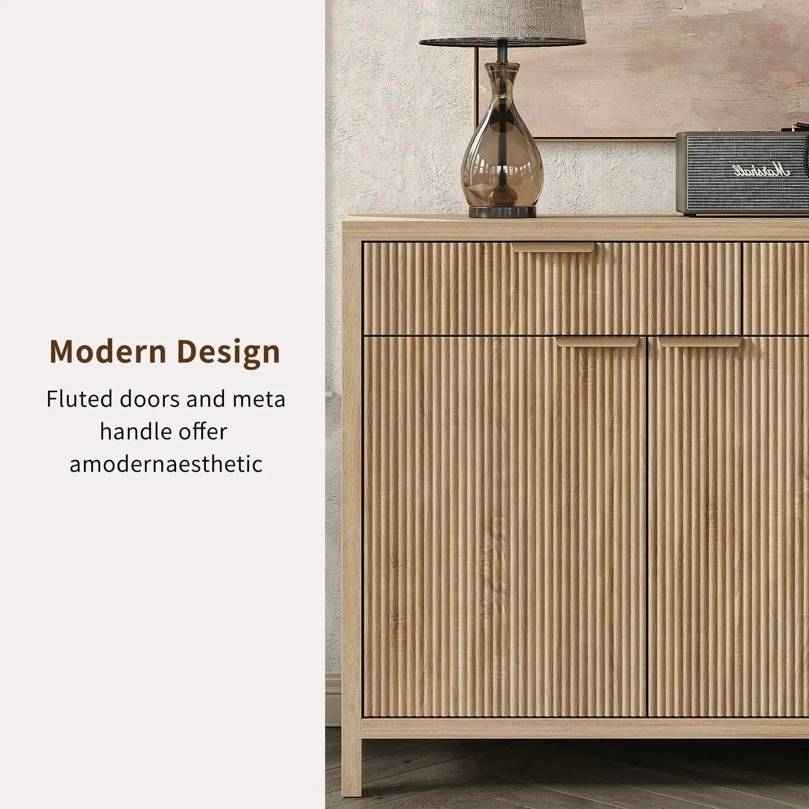 Vektaya US-SC005 66'' Storage Cabinet with Drawers & Doors Yanosaku Sotre