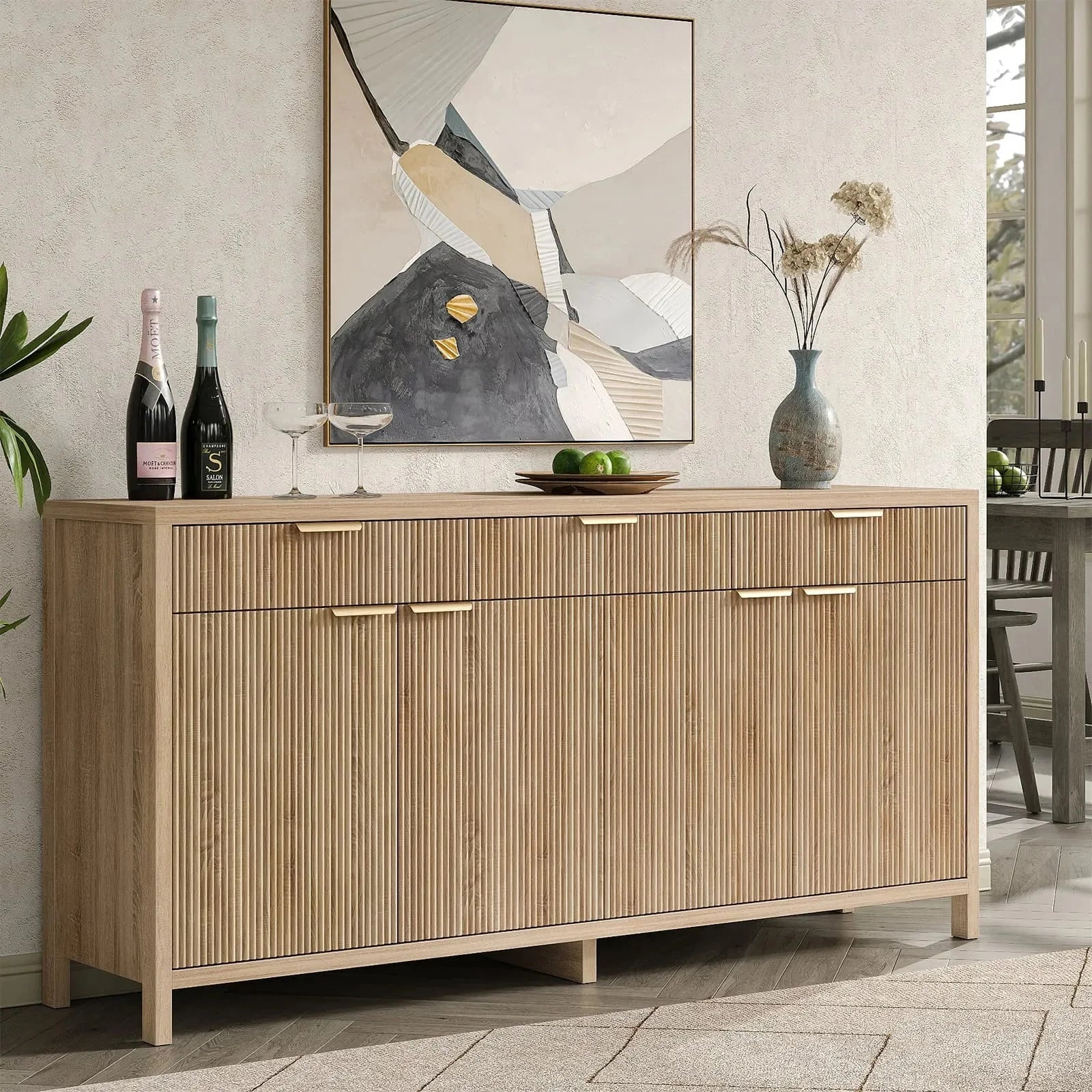 Vektaya US-SC005 66'' Storage Cabinet with Drawers & Doors Yanosaku Sotre