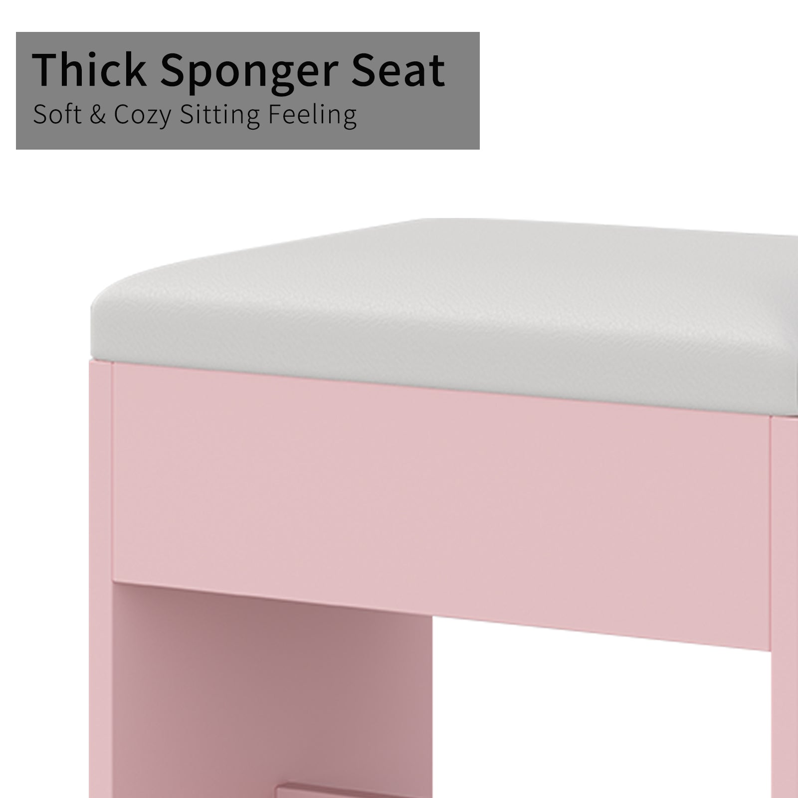 Vektaya US-VD001 Bedroom Makeup Vanity desk with LED Mirror, 5 Drawers Yanosaku Sotre