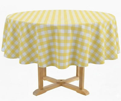 Yellow Gingham Tablecloth
