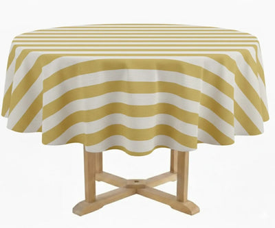 Striped Tablecloth Round - Cabana