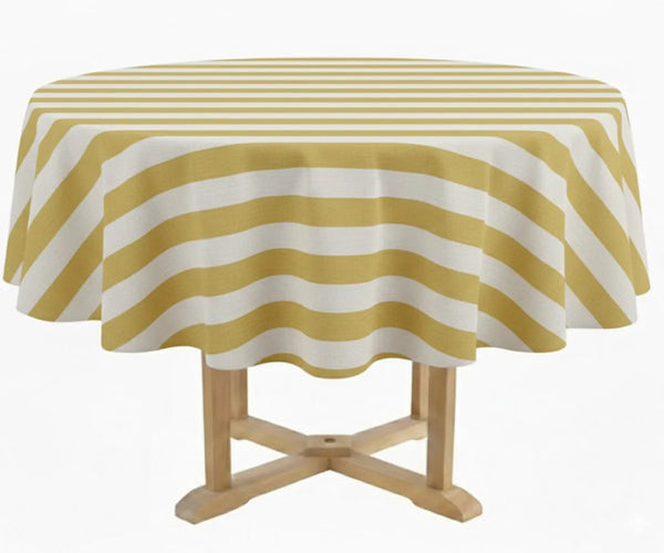 Striped Tablecloth Round - Cabana