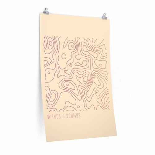 Waves and Sounds Music Poster – Premium Matte Wall Art Print