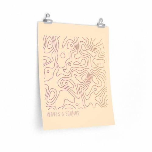 Waves and Sounds Music Poster – Premium Matte Wall Art Print