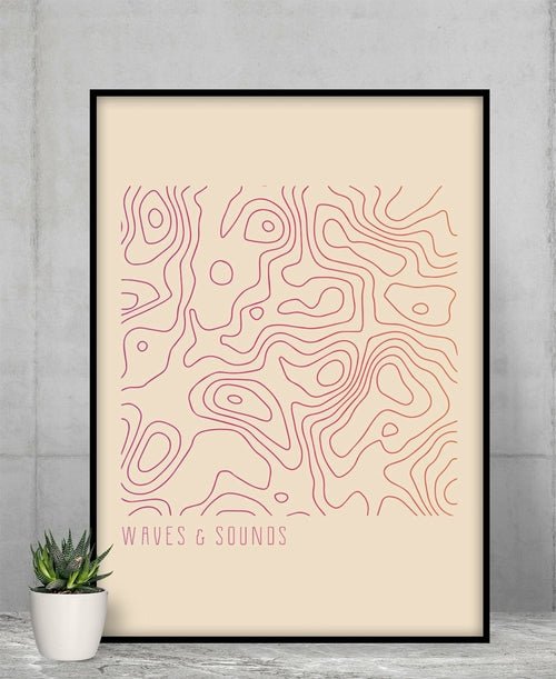 Waves and Sounds Music Poster – Premium Matte Wall Art Print