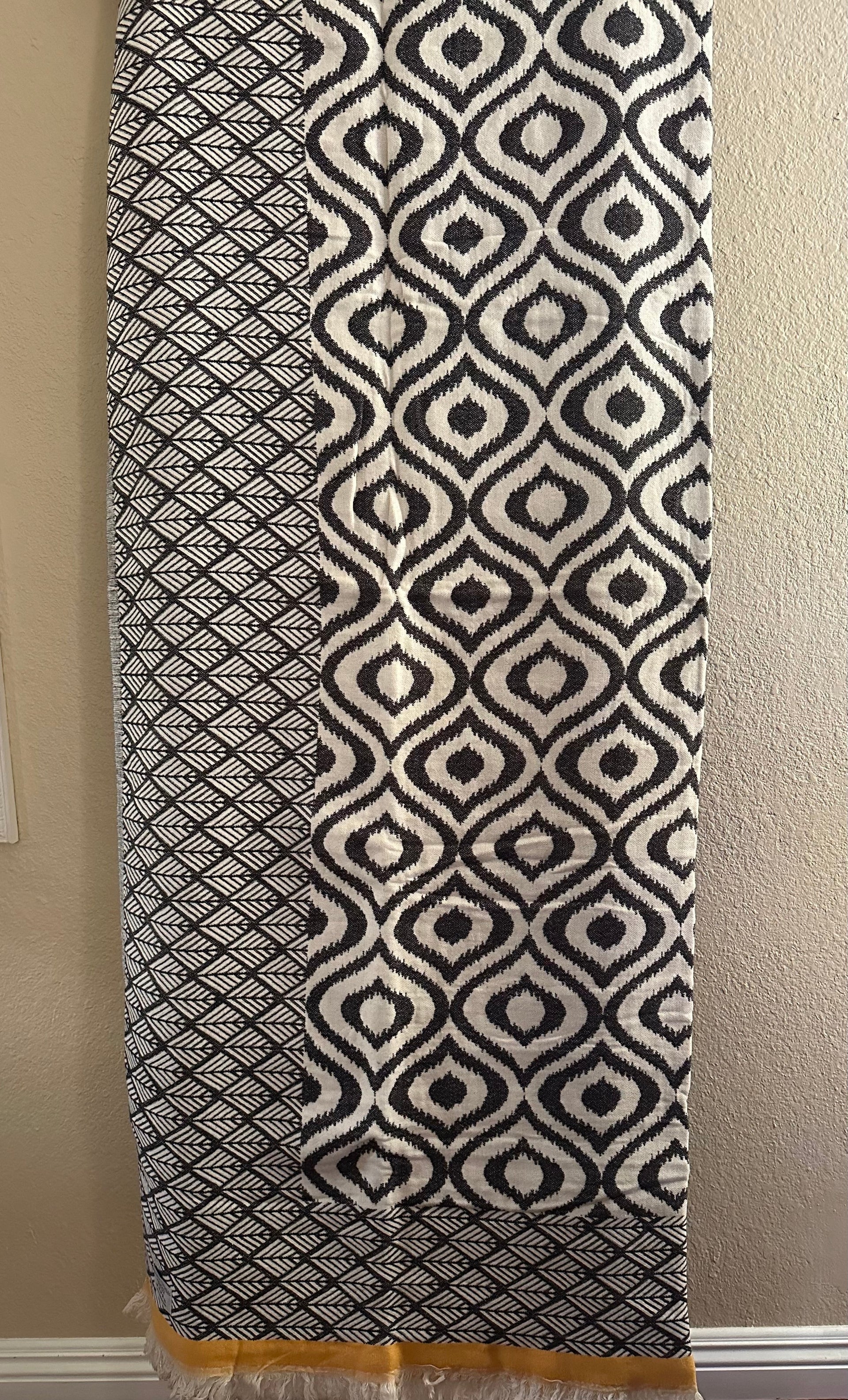 Ikat Yellow Turkish Throw