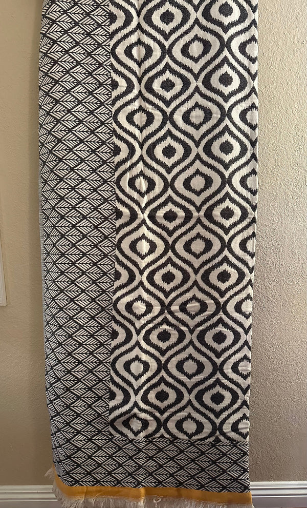 Ikat Yellow Turkish Throw
