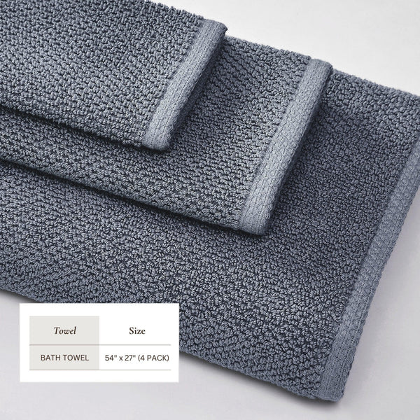 Cotton Textured Bath Towel Set - Acacia Collection