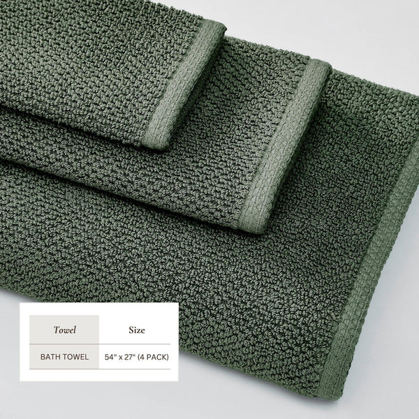 Cotton Textured Bath Towel Set - Acacia Collection