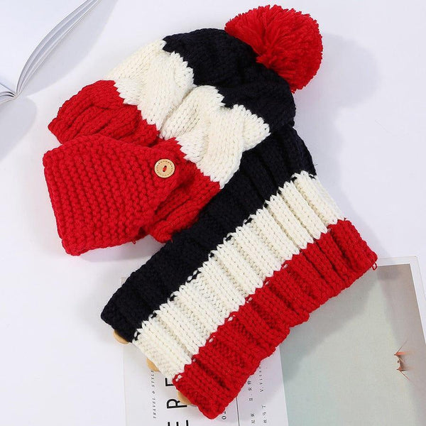 Ymsaid Fashion Winter Hat Thickened Cotton Women's Hat Warm PomPoms Hats For Women Girl Knitted Beanies Female Skiing Cap - Gifts for You 'n Me