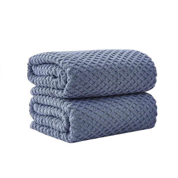 Cotton Diamond Waffle Weave Bath Towel Set - Grayson Collection
