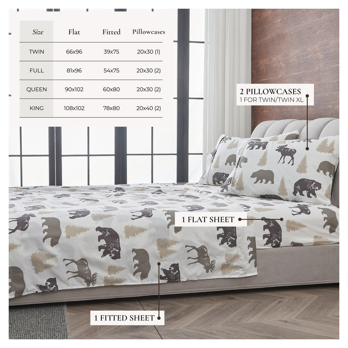 Lodge Printed Sheet Set - Mountain Ridge Collection