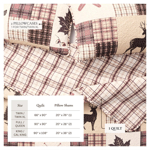 Redwood Lodge 3 Piece Quilt Set