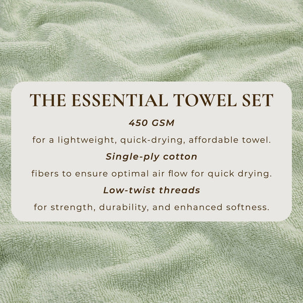 Cotton Terry Bath Towel Set - Cooper Collection