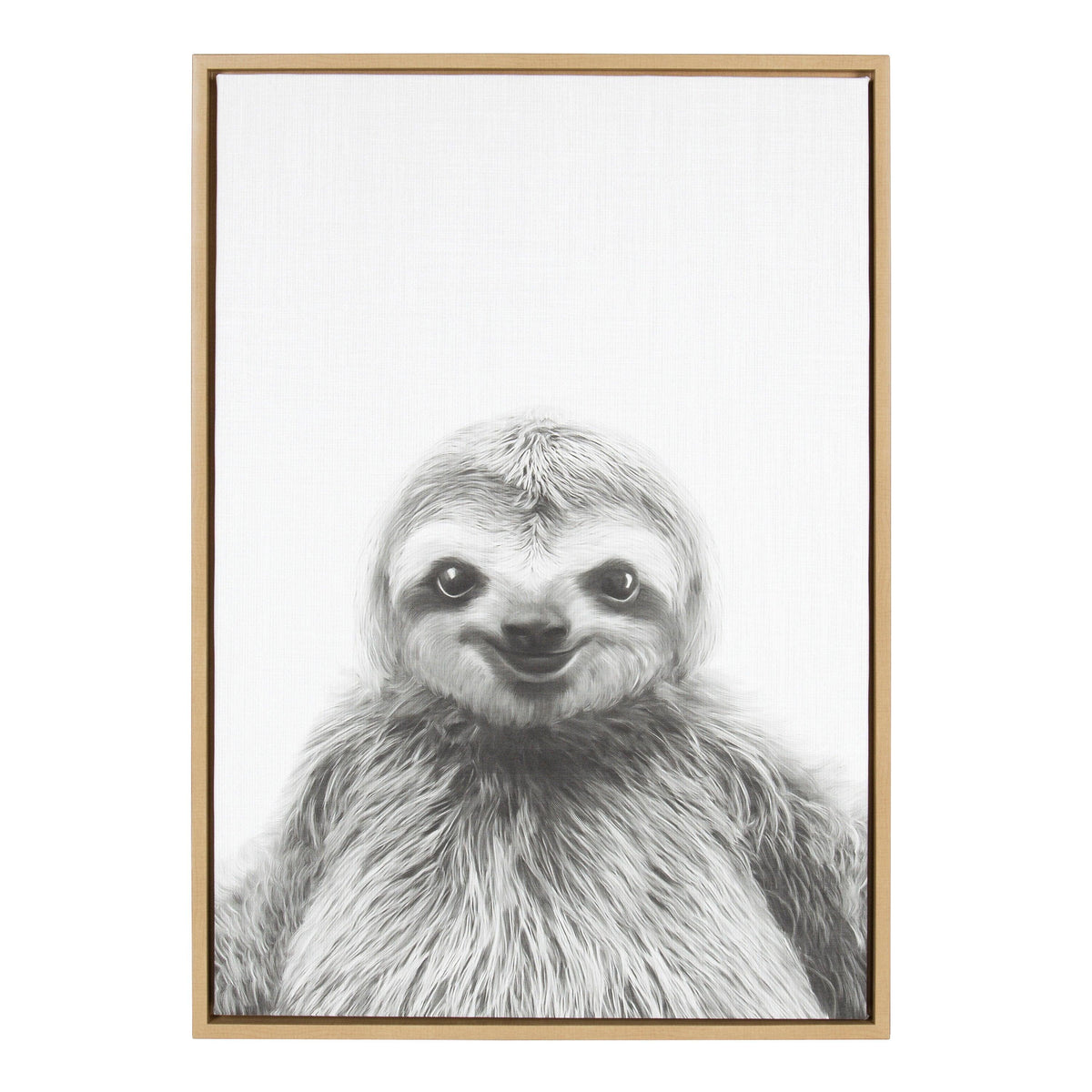 Sylvie Sloth Framed Canvas by Simon Te Tai