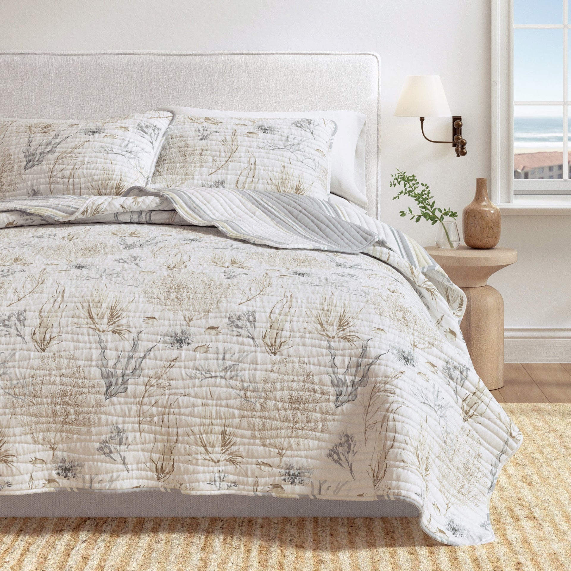 Coral Sea Maze Coastal Quilt Set - Newcomb Collection