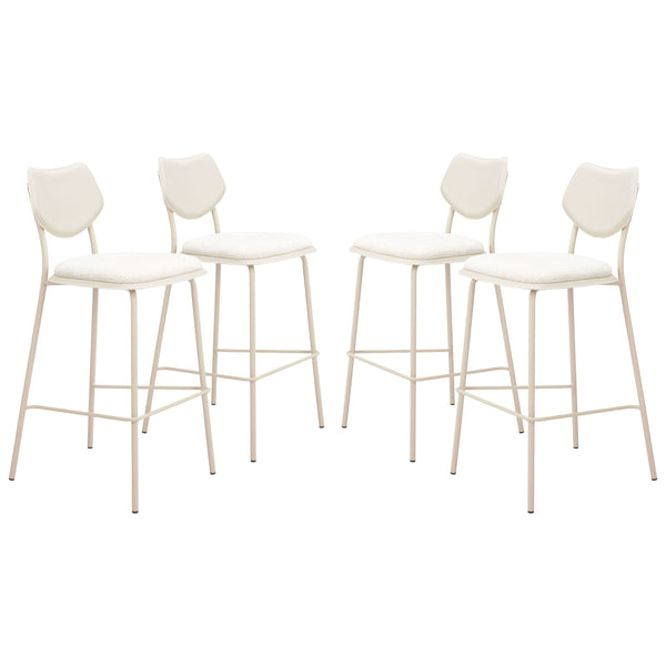 Zeal Barstool (Set of 4) Light Gray & Beige