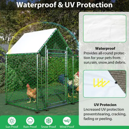 Poultry Habitat Cage With Lid For Chicken Coop Ameraeon