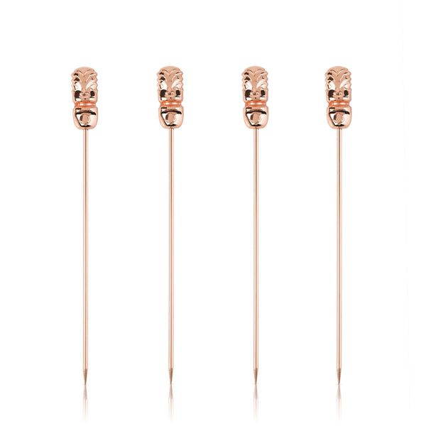 Pacific Tiki Cocktail Picks in Copper Set of 4