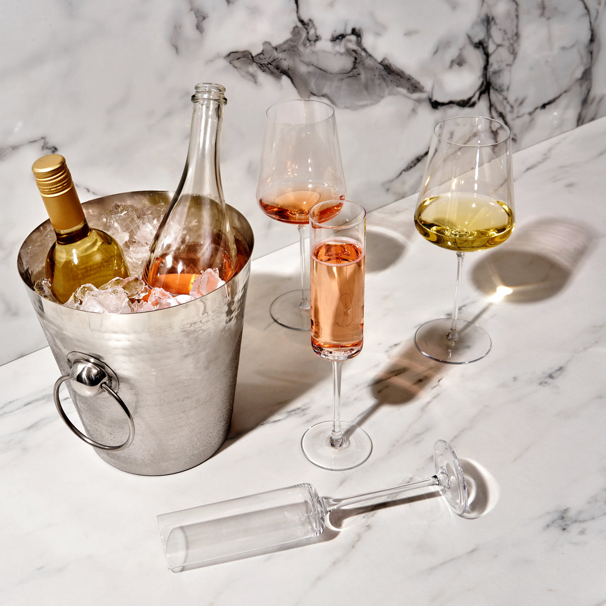 Laurel Crystal Champagne Flutes Set of 2
