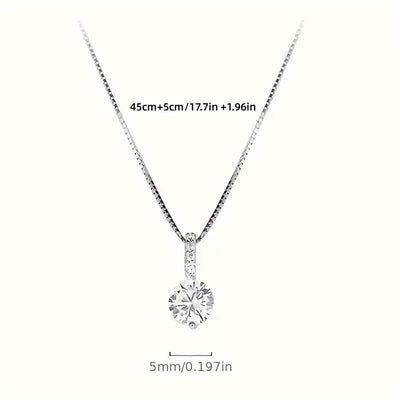 Zirconia Water Drop Pendant Clavicle Chain Necklace