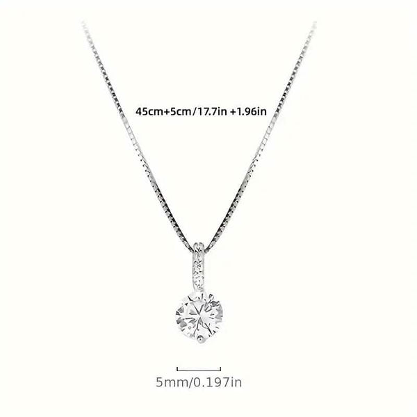 Zirconia Water Drop Pendant Clavicle Chain Necklace