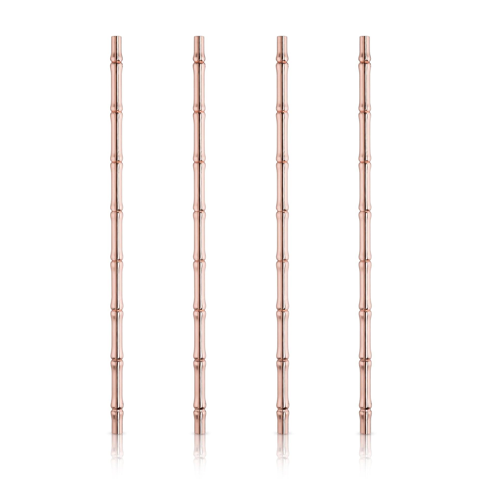 Pacific Bamboo Straws in Copper Set of 4