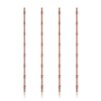 Pacific Bamboo Straws in Copper Set of 4