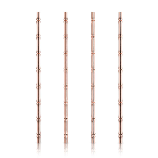 Pacific Bamboo Straws in Copper Set of 4