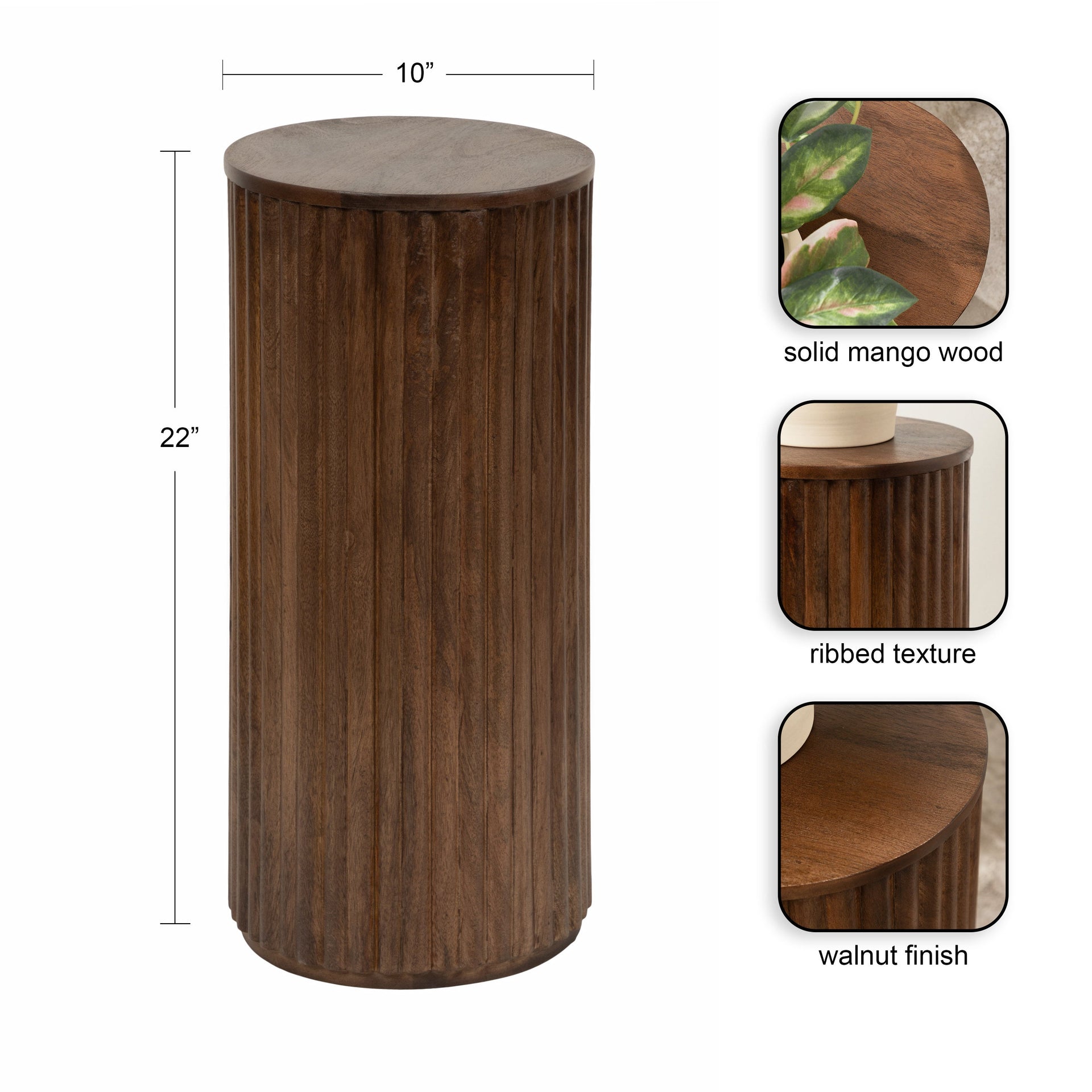 Reid Wood Drink Table