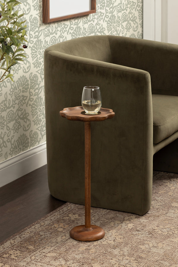 Alezar Scallop Wood Drink Table