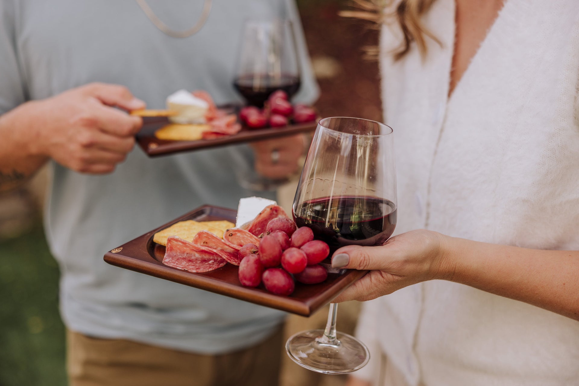 Rectangle Wine Appetizer Plate Set of 4 Picnic Time Family of Brands