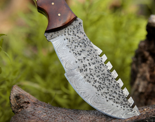 Zues Tracker Knife with Antler & Rose wood Handle