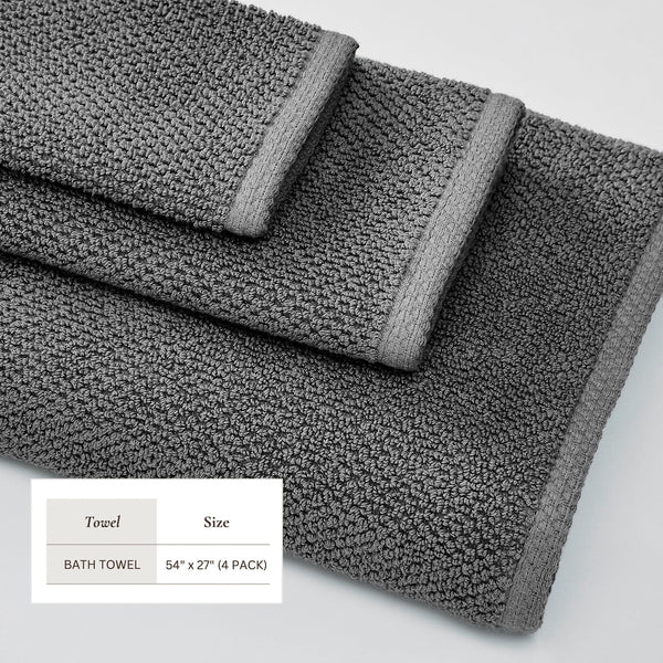Cotton Textured Bath Towel Set - Acacia Collection