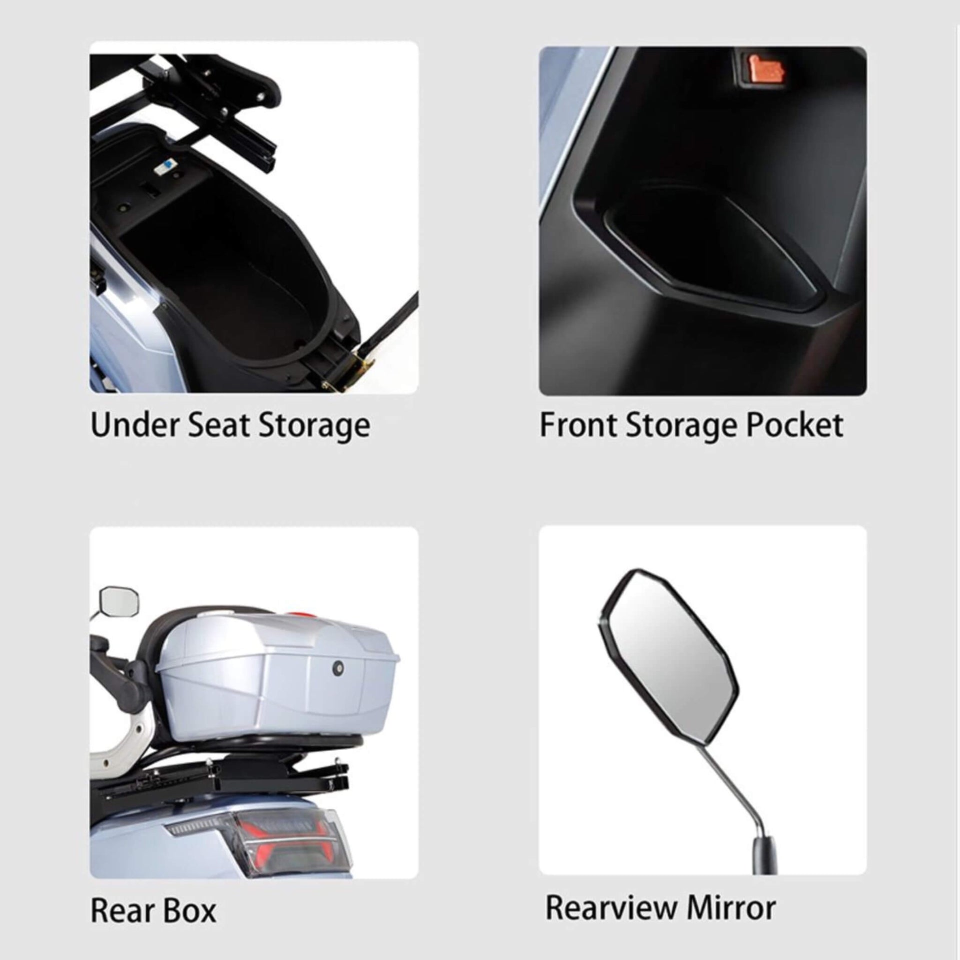 Zvg Heavy-Duty 1000W 60V/20AH Four Wheel All-Terrain Travel Mobility Scooter, 440LBS (SAK91645)