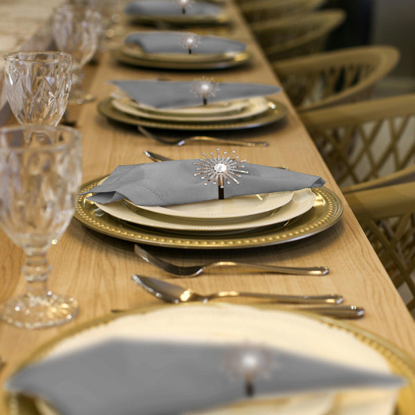 Gold Floral Napkin Rings – Golden Blossom